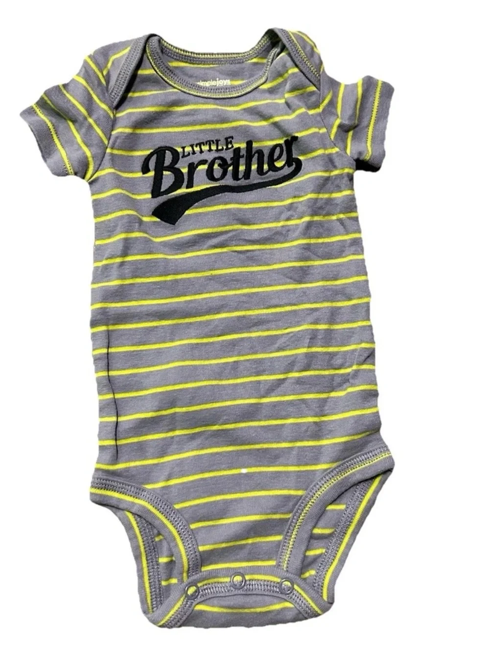 Baby Boy Little Brother One Piece Bodysuits Size 3-6 Months